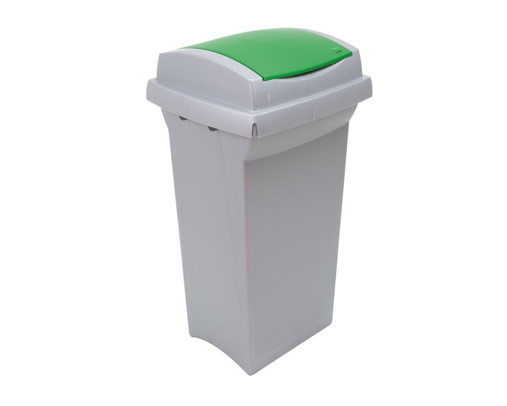 Odpadkový koš 50 l na tříděný odpad REC - Zelené víko A-Z Reklama CZ