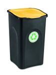 Odpadkový koš na tříděný odpad 50 l ECOGREEN - Žluté víko