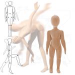 Dětská Pohybovatelná figurína - 3 až 4 roky - Tělová s abstraktní hlavou