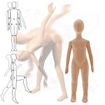 Dětská Pohybovatelná figurína - 4 až 5 let - Tělová s abstraktní hlavou