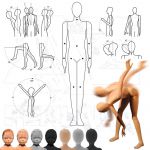 Dětská Pohybovatelná figurína - 4 až 5 let - Tělová s abstraktní hlavou A-Z Reklama CZ