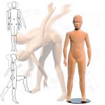 Dětská Pohybovatelná figurína - 8 let - Tělová s prolisovanými vlasy