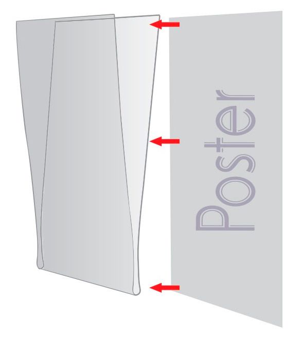 PVC kapsa A4 na šířku tvar U, antireflexní úprava A-Z Reklama CZ