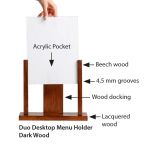 Dřevěný menu držák bez výplně A5 - Přírodní A-Z Reklama CZ