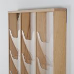 Dřevěný nástěnný zásobník na A4 letáky 2x5 boxů - Tmavě hnědý A-Z Reklama CZ