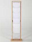 Dřevěný stojací zásobník na A4 letáky 2x5 boxů - Přírodní A-Z Reklama CZ