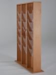 Dřevěný stojací zásobník na A4 letáky 6x5 boxů - Přírodní A-Z Reklama CZ