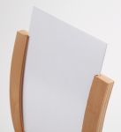Stolní zakřivený dřevěný menu stojánek A4 - Přírodní A-Z Reklama CZ
