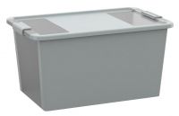 KIS Plastový úložný box s průhledy - Bi Box L - Šedý 40 L