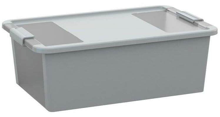 KIS Plastový úložný box s průhledy - Bi Box M - Šedý 26 L