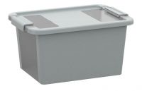 KIS Plastový úložný box s průhledy - Bi Box S - Šedý 11 L