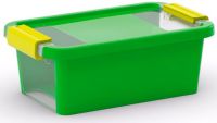 KIS Plastový úložný box s průhledy - Bi Box XS - Zelený 3 L