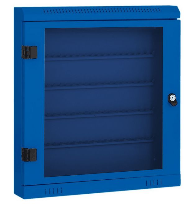 Skříň na klíče 670x620x105 mm, 100 háčků, Modrá Triton