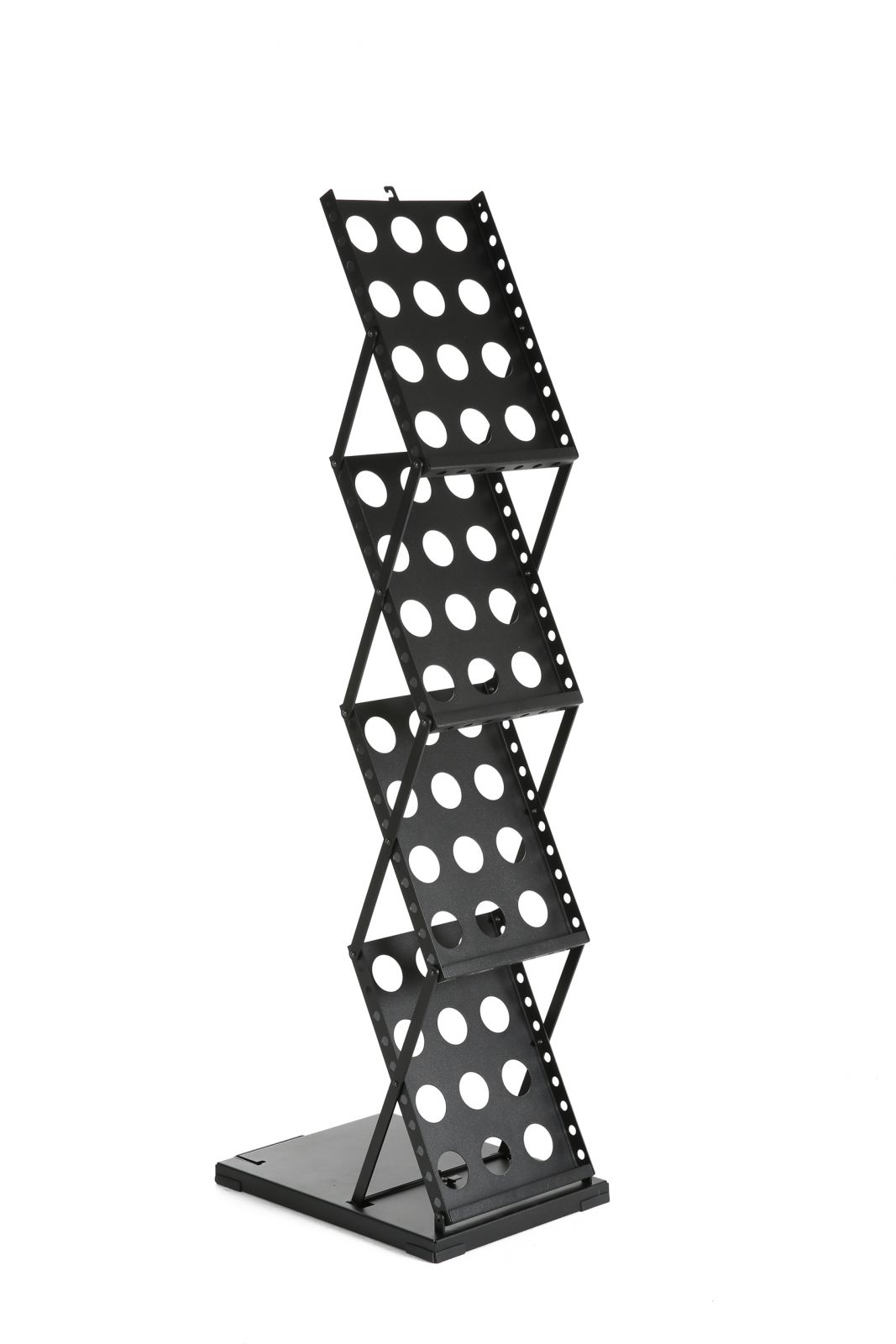 Kovový perforovaný jednostranný stojan na letáky 4x A4 A-Z Reklama CZ