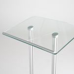 Řečnický pult se skleněným stolkem - Stříbrná základna A-Z Reklama CZ