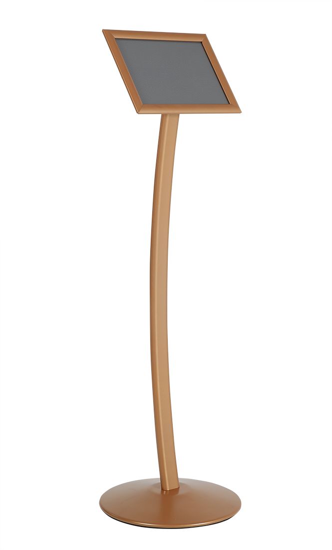 Stojan na noze - Curved Menuboard A4 - Copper