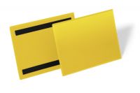 Magnetické pouzdro na dokumenty A5 na šířku, 50 ks - Žlutá