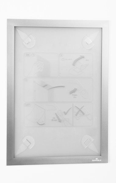 Samolepící rámeček DURAFRAME WALLPAPER A4 - Stříbrný DURABLE