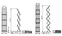Kovový perforovaný jednostranný stojan na letáky 4x A4 A-Z Reklama CZ