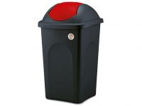 Odpadkový koš na tříděný odpad 60 l MULTIPAD - Červené víko