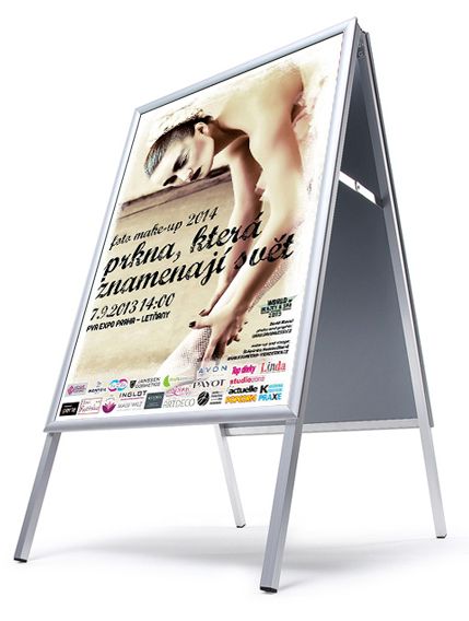 Reklamní Áčko na plakáty Interiérový A2 - ostrý roh A-Z Reklama CZ