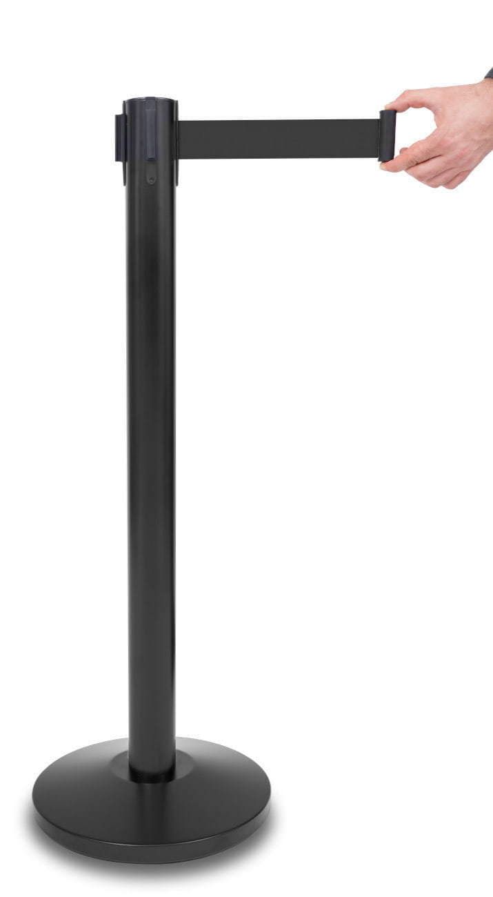 Premium Bariéra - černý sloupek s 2,25 m černým páskem A-Z Reklama CZ