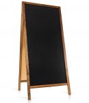 Dřevěný poutač s křídovou tabulí 720x1600 mm - Tmavě hnědý A-Z Reklama CZ