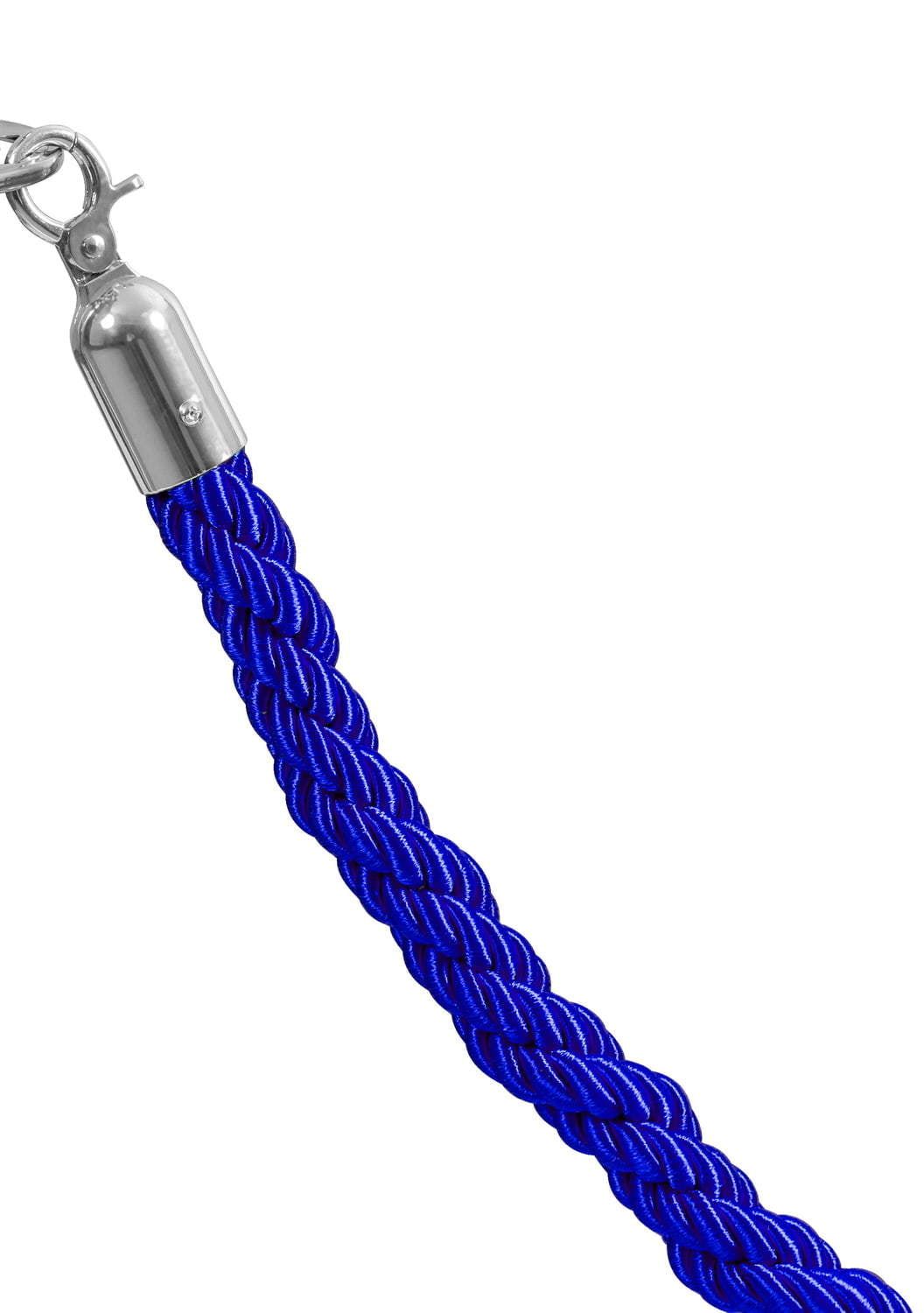 Modré lano koncovky chrom 1500mm