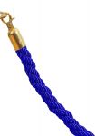 Modré lano na barierový sloupek 1,5 m - koncovky zlatá