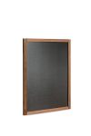Nástěnná dřevěná křídová tabule tmavě hnědý lak 47x60 cm