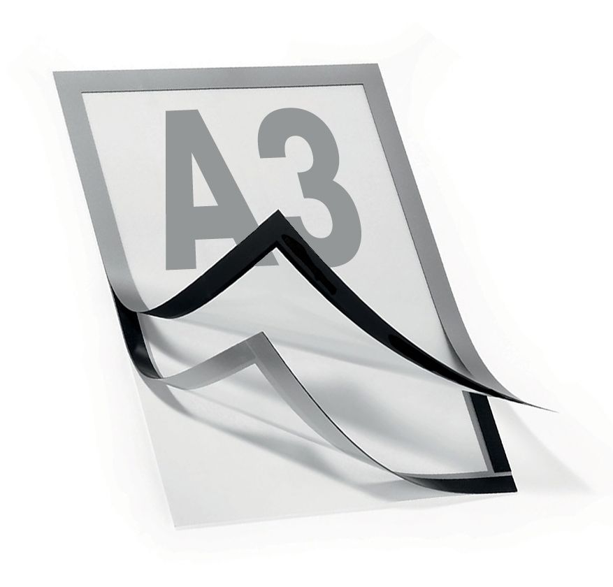 Magnetický rámeček na skleněné plochy A3 - Stříbrný A-Z Reklama CZ