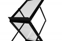 Skládací stojan na letáky ZED UP 6xA4 s Kufrem - Černý A-Z Reklama CZ