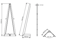 Opěrný Stojan Wood Easel pro umístění tabule - Tmavě hnědý A-Z Reklama CZ