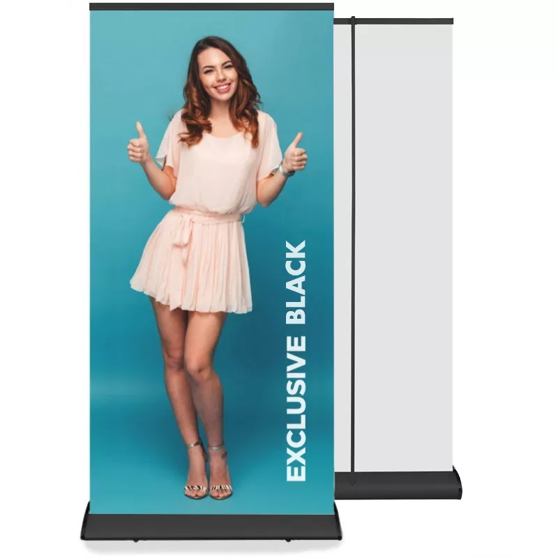 Roll Up Banner Exclusive 100x200 cm - konstrukce - Černý A-Z Reklama CZ