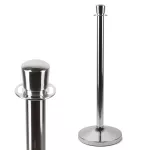 Bariéra, sloupek pro uchycení provazu - Chromový