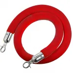 Červené lano Velur na barierový sloupek 1,5 m - koncovky chrom A-Z Reklama CZ