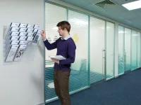 FLEXIBOXX zásobník na letáky 6x A4 na výšku - Černý DURABLE