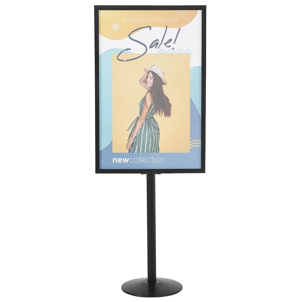 Oboustranný stojan Info Pole s rámem A1 - Černý A-Z Reklama CZ
