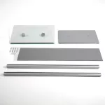 Řečnický pult se skleněným stolkem a čelním panelem - Stříbrná základna A-Z Reklama CZ Řečnický pult se skleněným stolkem a čelním panelem - Stříbrná základna A-Z Reklama CZ