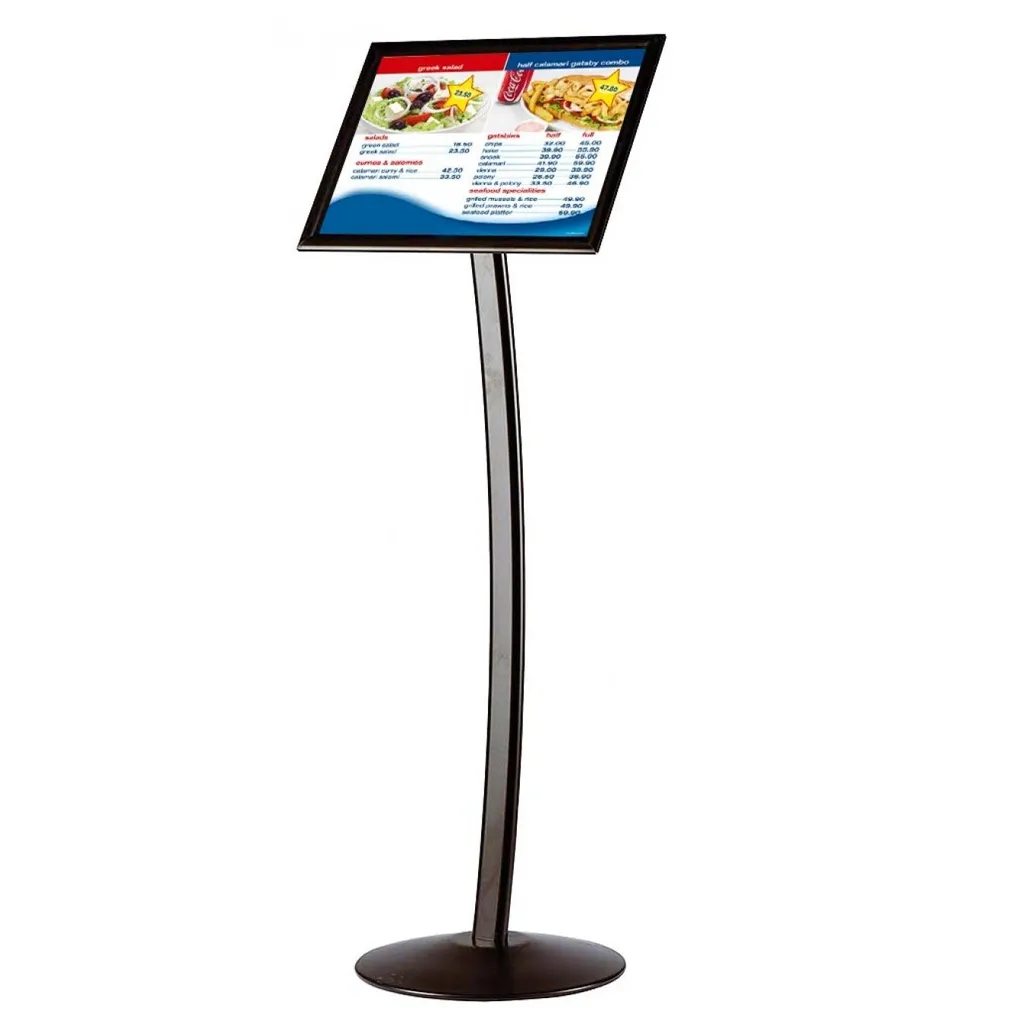 Stojan na noze - Curved Menuboard A4 - Černý A-Z Reklama CZ