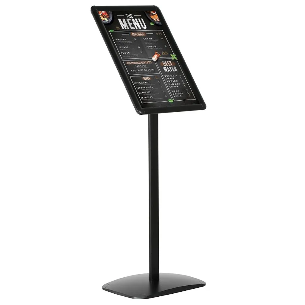 Stojan na noze - Decor Menuboard A3 - Oblý roh - Černý A-Z Reklama CZ