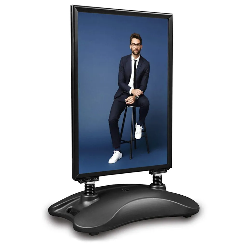 Venkovní stojan Windtalker Hampton A1 - Černý rám A-Z Reklama CZ