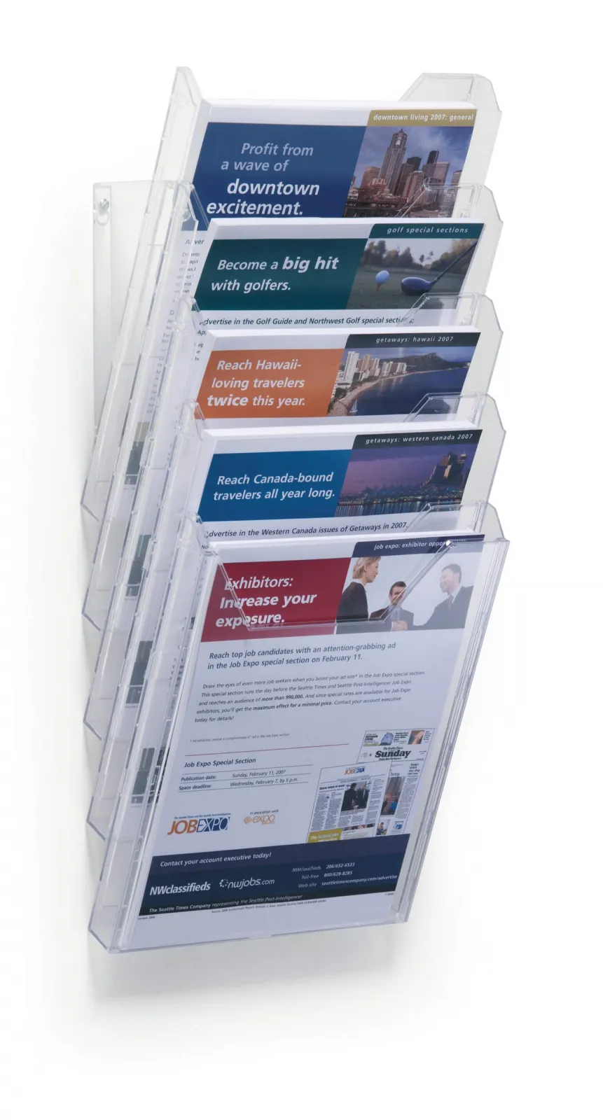 COMBIBOXX zásobník na letáky 5x A4 na stěnu i stůl DURABLE