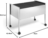 DURABLE ECO Pojízdná kartotéka 100 DUO - Šedá