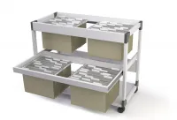 DURABLE Pojízdná kartotéka 200 A4 MULTI DUO - Šedá