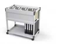 DURABLE Pojízdná kartotéka s policí 90 A4 - Šedá