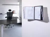 SHERPA nástěnný držák s 10 černo šedými kapsami A4 DURABLE