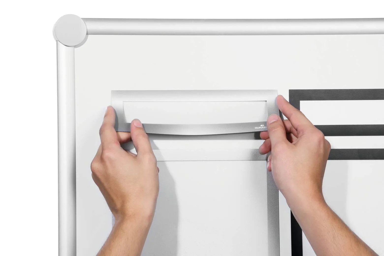 DURAFRAME Magnetic Top rámeček nad A3 - Stříbrný - 5 ks DURABLE