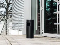 Kovový odpadkový koš s popelníkem 17+2 l - Černý DURABLE