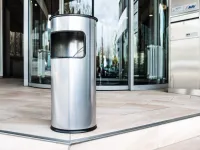 Kovový odpadkový koš s popelníkem 17+2 l - Černý DURABLE